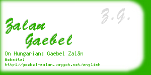 zalan gaebel business card